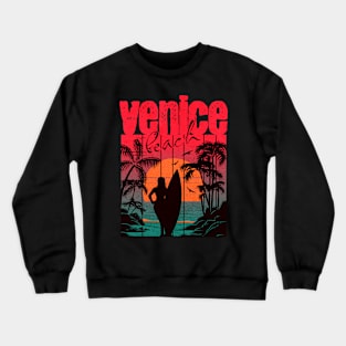 Venice Beach Retro Summer Crewneck Sweatshirt